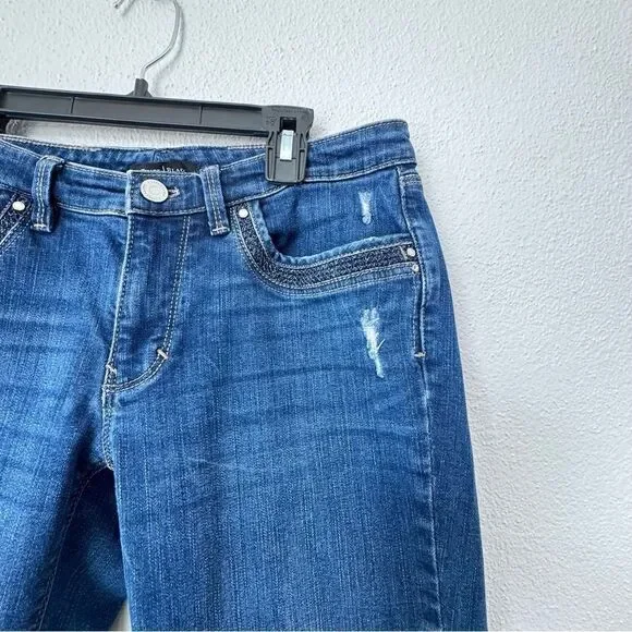 White House Black Market Girlfriend Denim Jeans Straight Leg SZ 4 - Picture 7 of 15